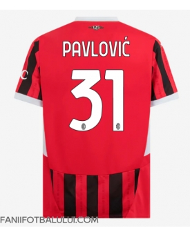 AC Milan Strahinja Pavlovic #31 Tricou Fotbal Replică 2024-25 Barbati Acasa